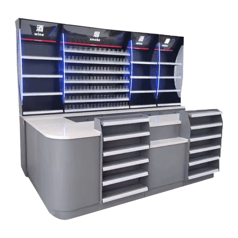 Inteligentna witryna kasowa w sklepie wielobranżowym